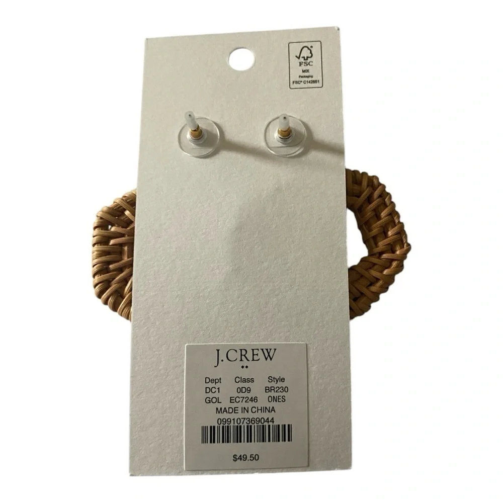 NWT-J. CREW-RATTAN BEAD EARRINGS